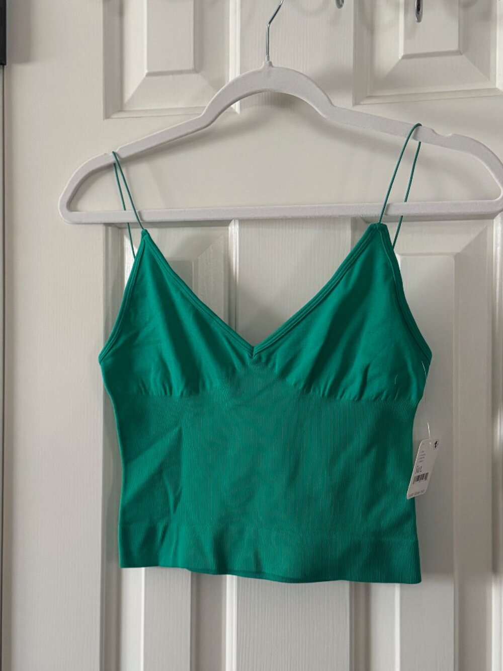 Free People Intimately Forest Green Ribbed V Neck Brami Size M/L New with Tags